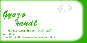 gyozo handl business card